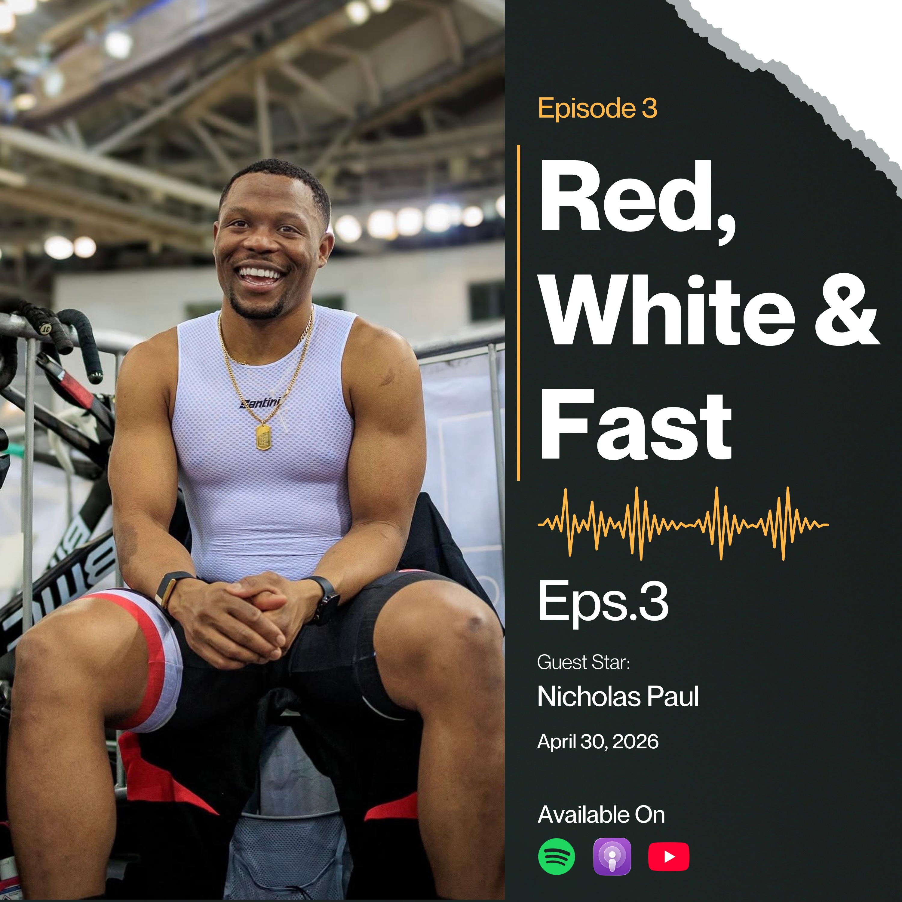 Red, White & Fast episode 3 cover with guest Nicholas Paul