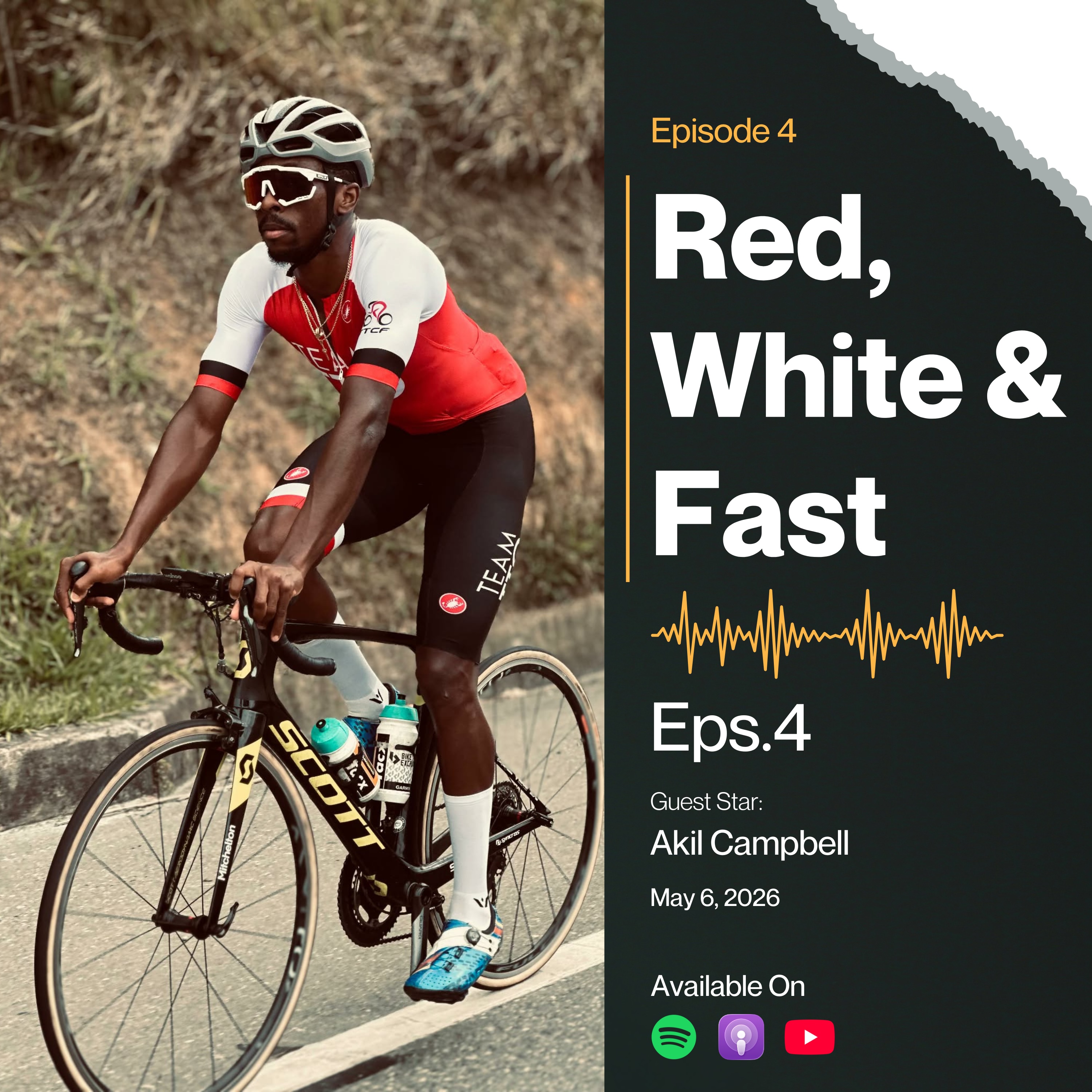 Red, White & Fast episode 4 cover with guest Akil Campbell